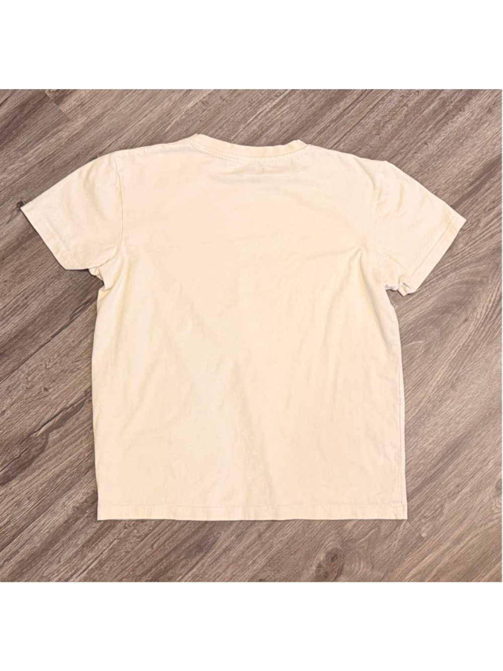 Benny Gold Blank T Shirt Men’s Medium Cream Ivory 100% Cotton Short Sleeve Tee - Picture 5 of 5